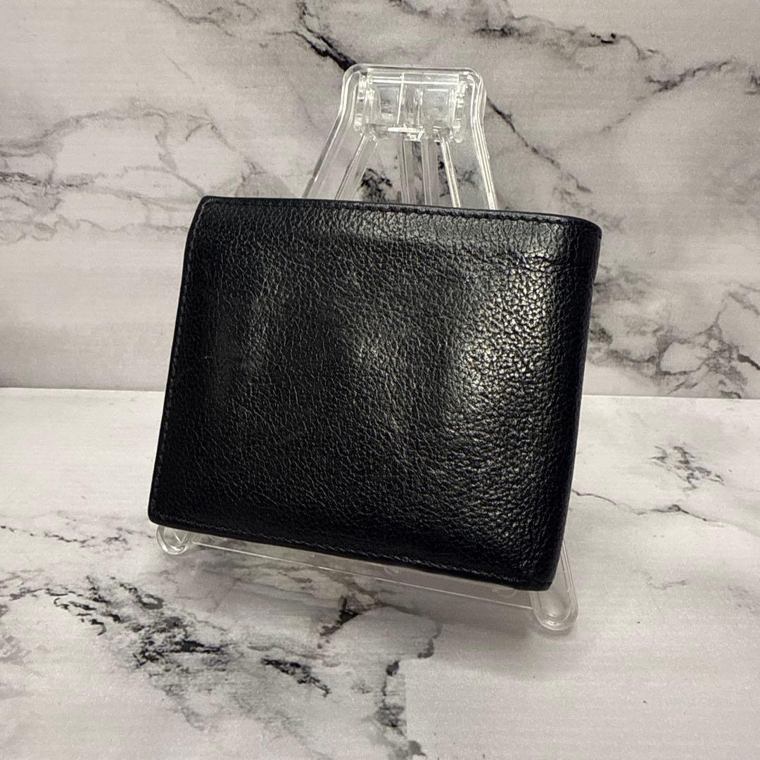 (美品)大人気、イルビゾンテ、折り財布、オールレザー、シボ革、型押し、人気色、黒