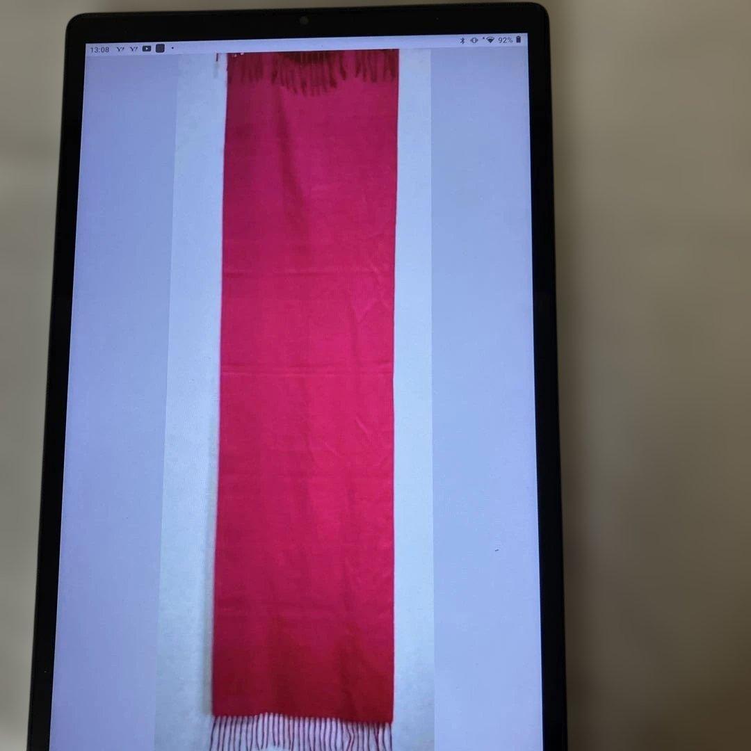 エルメス　カシミヤマフラー　抑えめ濃いピンク　 美品