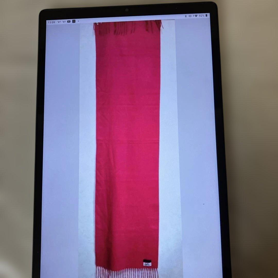 エルメス　カシミヤマフラー　抑えめ濃いピンク　 美品