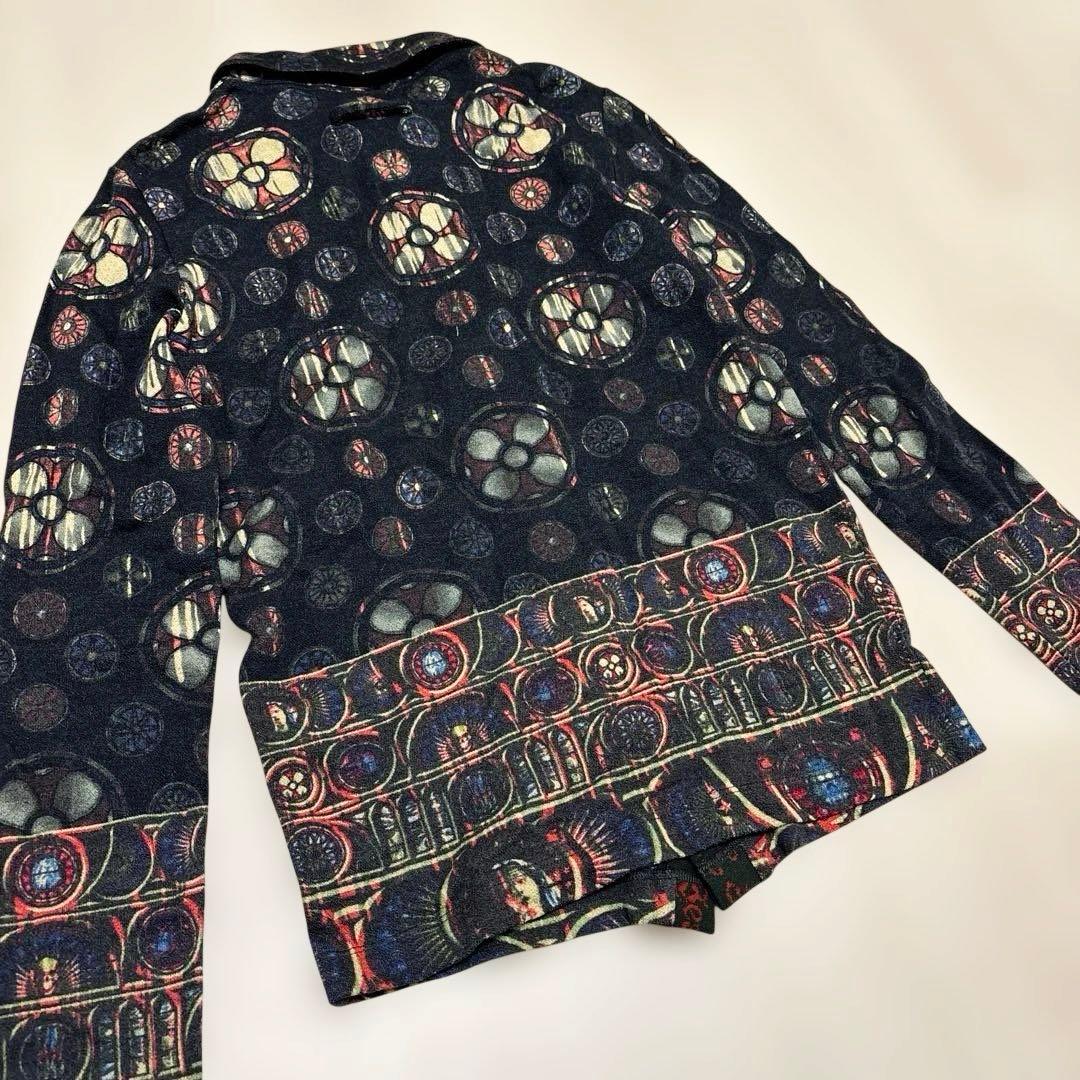 希少★Jean Paul GAULTIER★総柄★シャツ★伸縮★48★アート柄