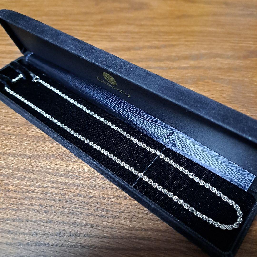 pt850　パイプロープ チェーンネックレス　 造幣局刻印プラチナ