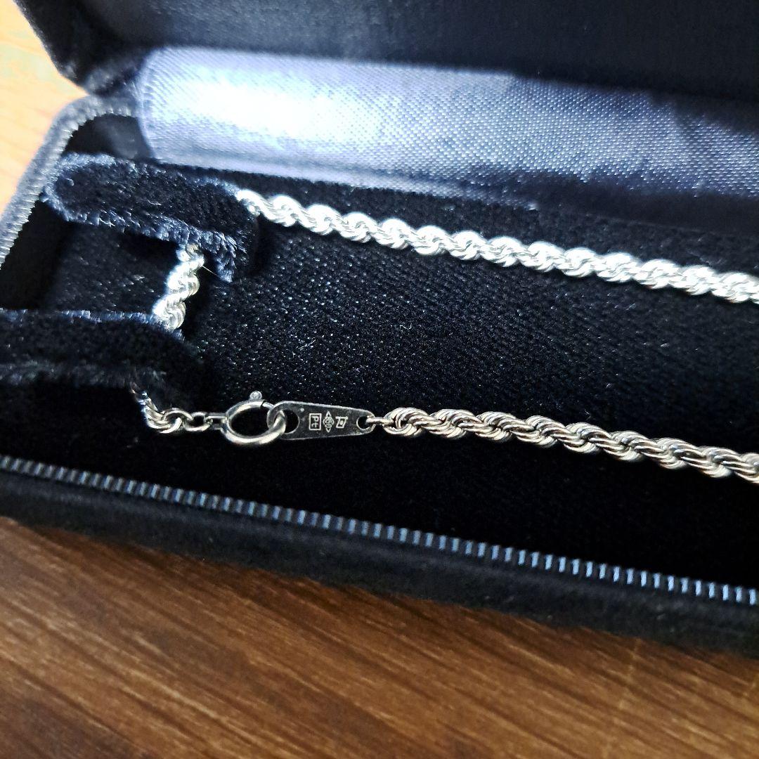 pt850　パイプロープ チェーンネックレス　 造幣局刻印プラチナ