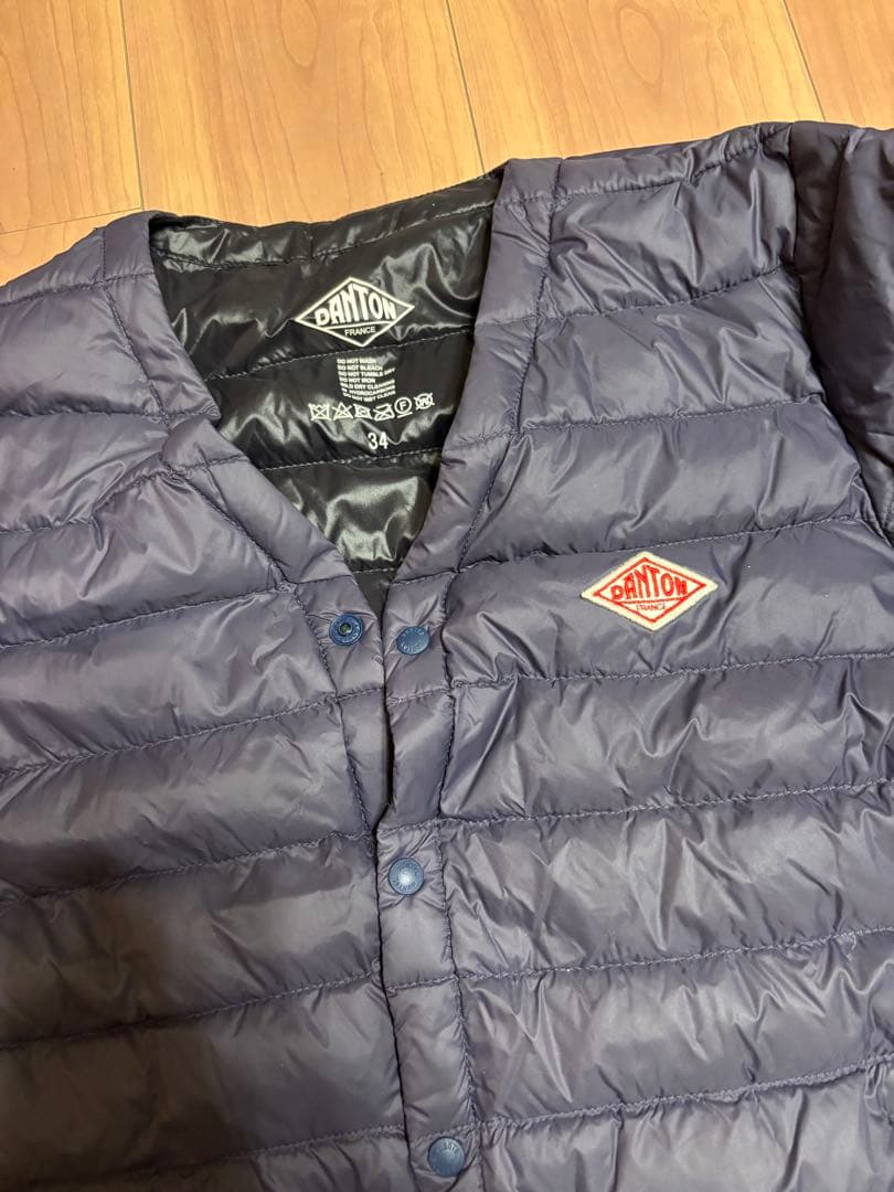 最終値下 DANTON ネイビー ダウンジャケット 34