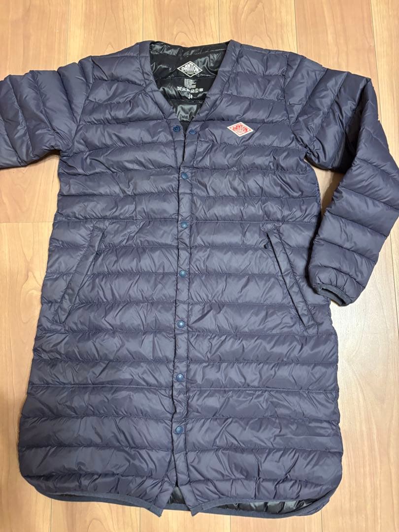 最終値下 DANTON ネイビー ダウンジャケット 34