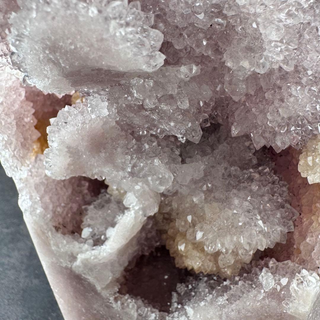 G-164 希少 大型ピンクアメジスト ドゥルージー クォーツ ポイント 原石