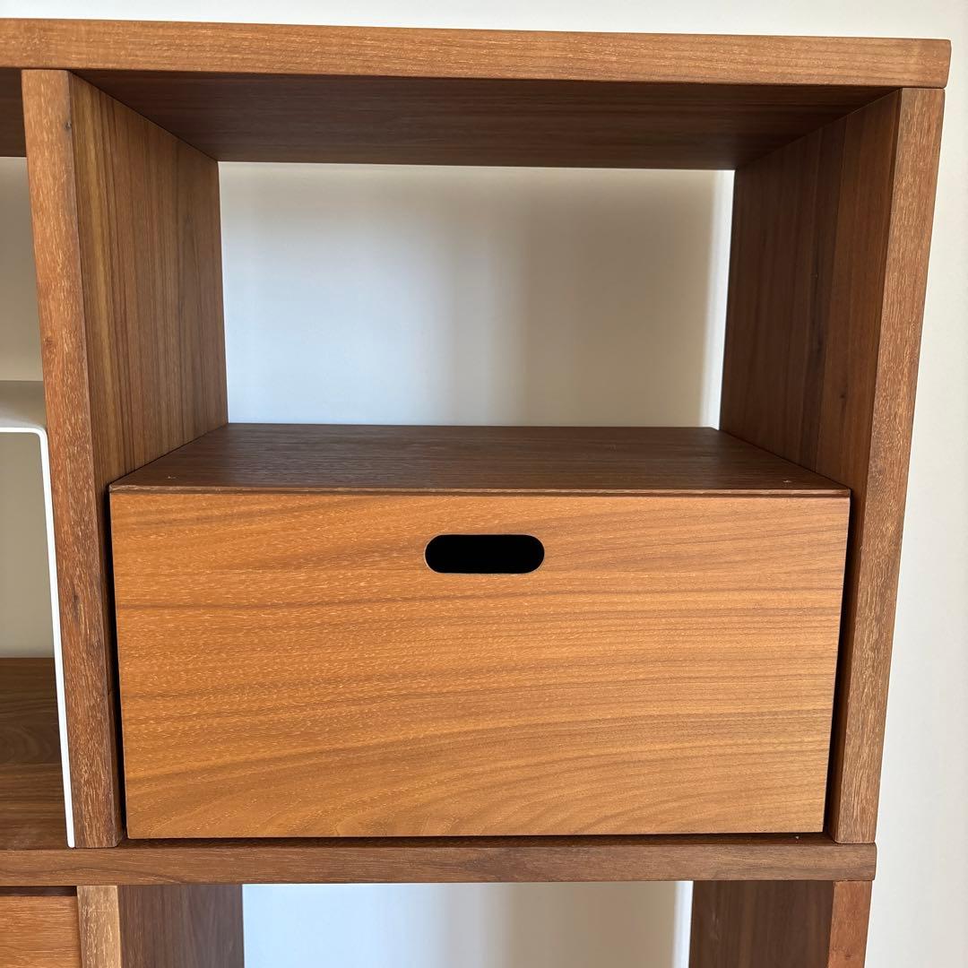 【くるりん】スタッキングシェルフセット・５段×２列・ウォールナット材