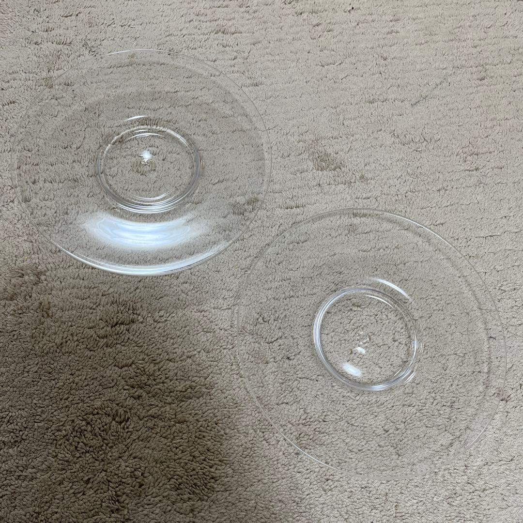 稲葉知子　平皿　ガラス製ラウンドプレート 2枚セット　新品　未使用