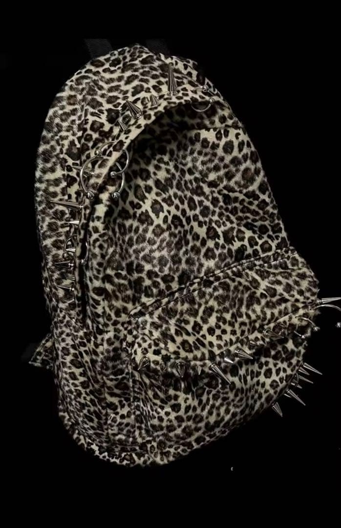 ヒョウ柄 スタッズ バックパック リュック　y2k archive 地雷系