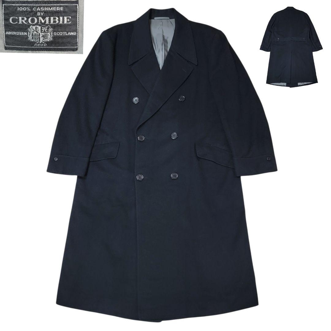 50S クロンビー CROMBIE カシミヤ100% ダブルチェスターコート