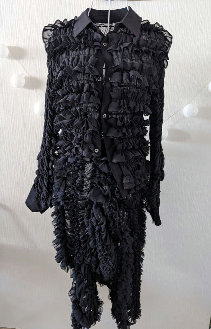 ⭕️レア❇COMME des GARÇONS❇総フリル❇ゴムシャーリング❇希少Ｌ