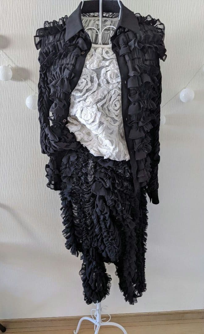 ⭕️レア❇COMME des GARÇONS❇総フリル❇ゴムシャーリング❇希少Ｌ