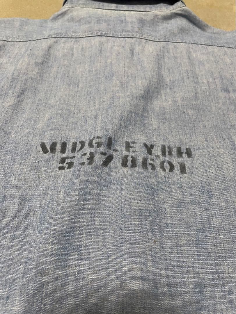 2/14まで掲載・最終値下げ 40s USNAVY CHAMBRAY SHIRT
