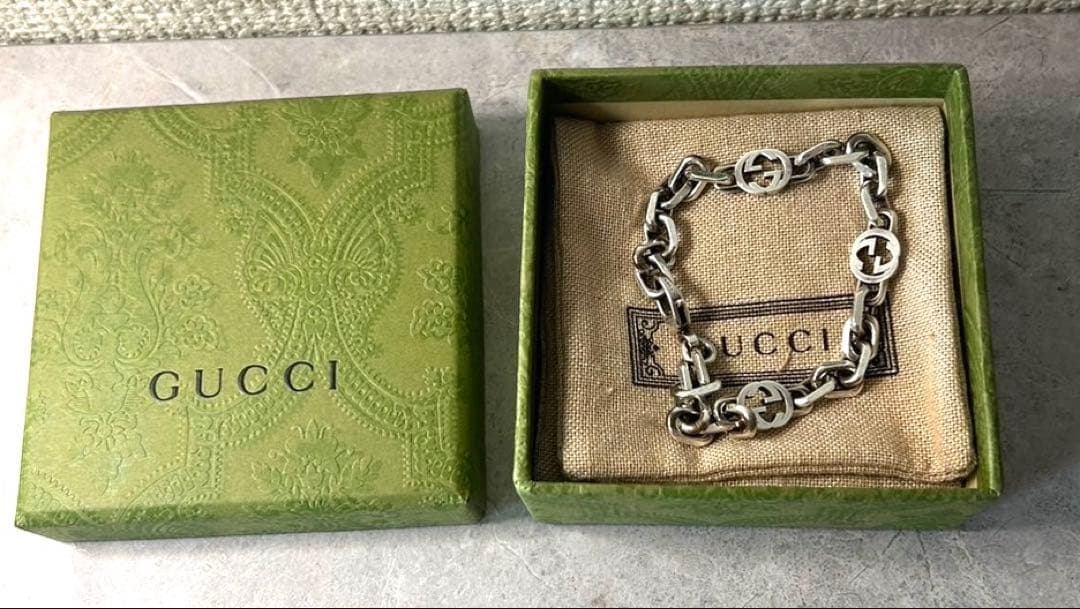 GUCCI ブレスレット　インターロッキング　size19