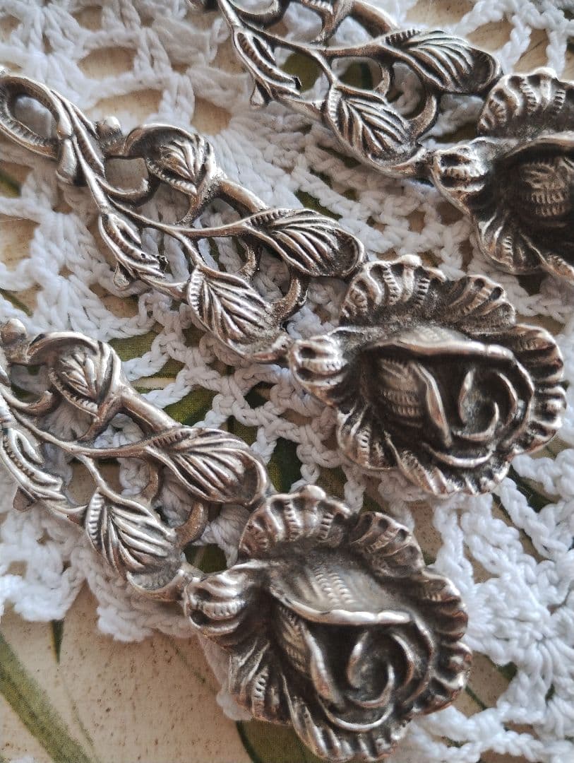 ヒルデスハイムローズ　バラ装飾ヴィンテージフォーク5本セット　刻印あり