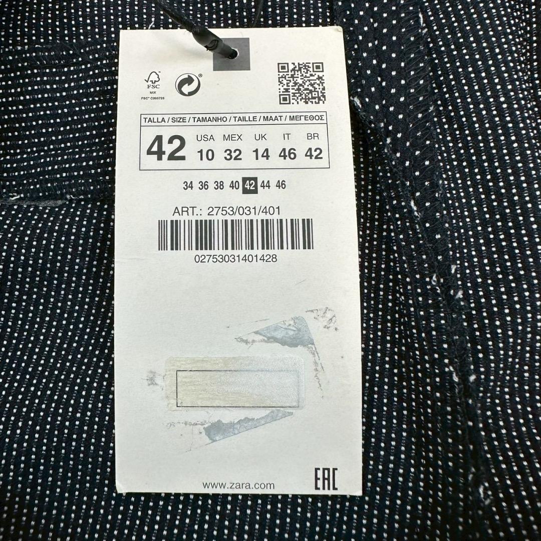 新品タグ付✨ ZARA ザラ 洗える パンツスーツ ドット柄 大きいサイズ XL