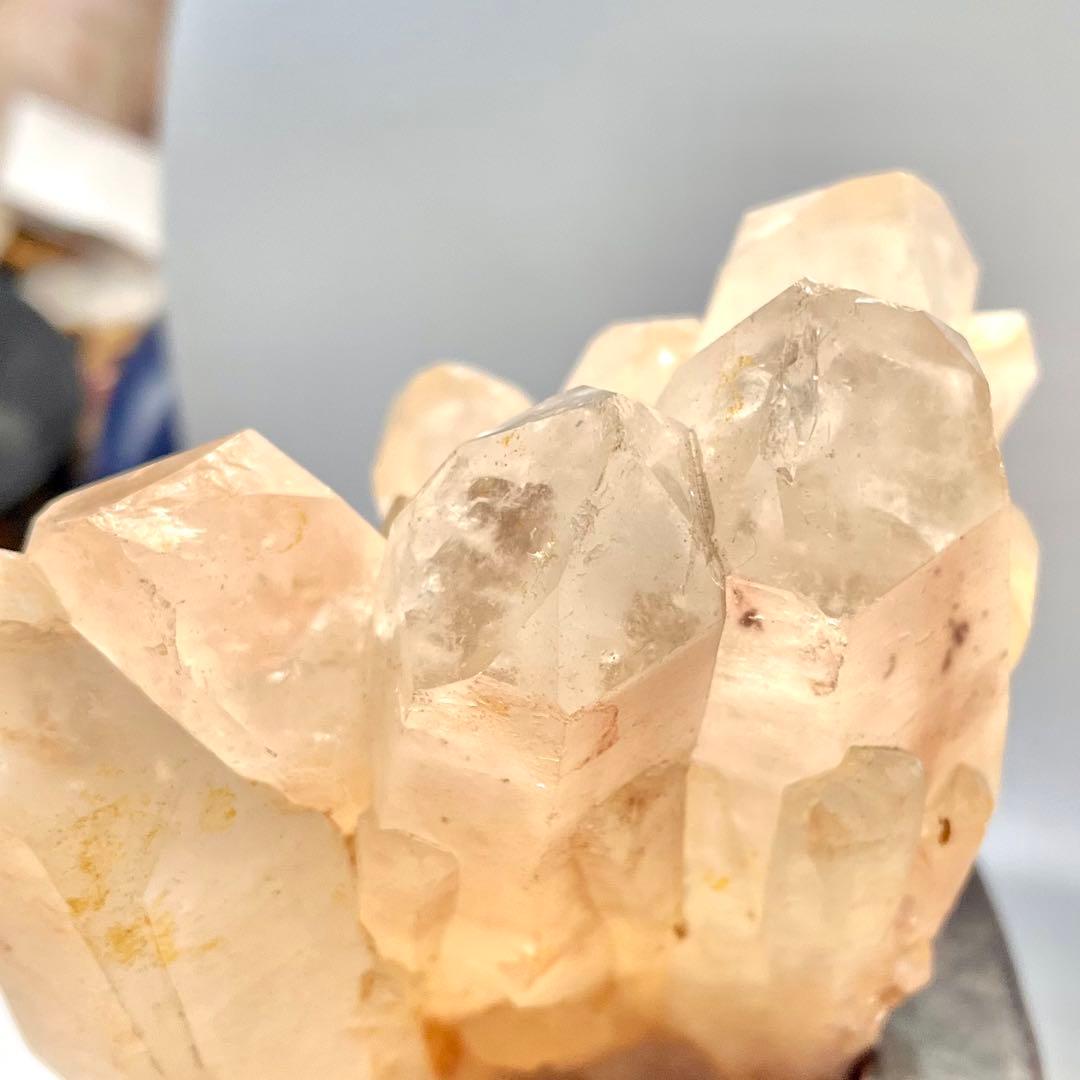 ヒマラヤ　マニカラン　水晶クラスター　希少　レア　ファントム　ピンクマニカラン