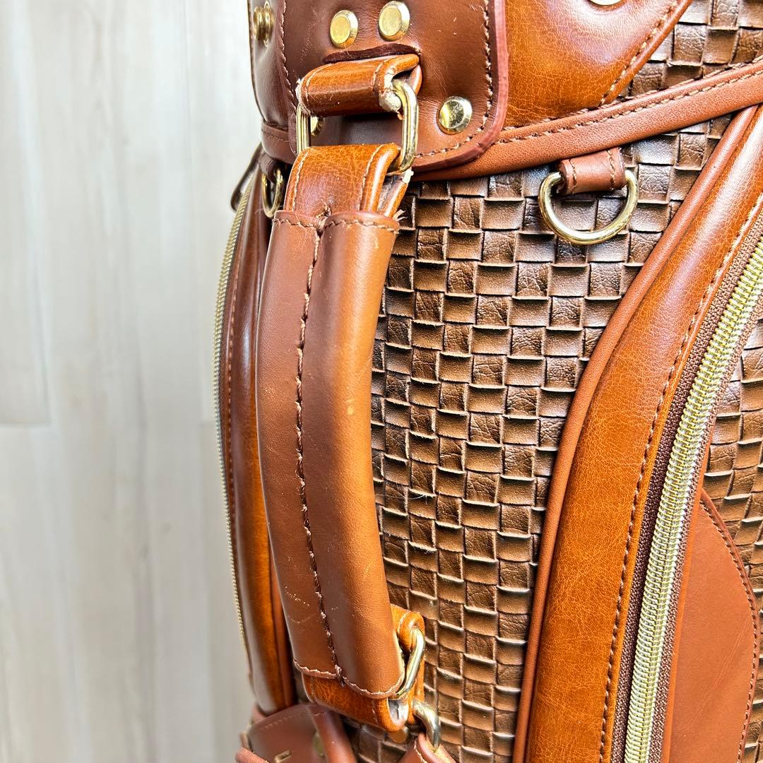 【高級感】マジェスティ ゴルフキャディバッグ ブラウン MJ 美品！豪華！