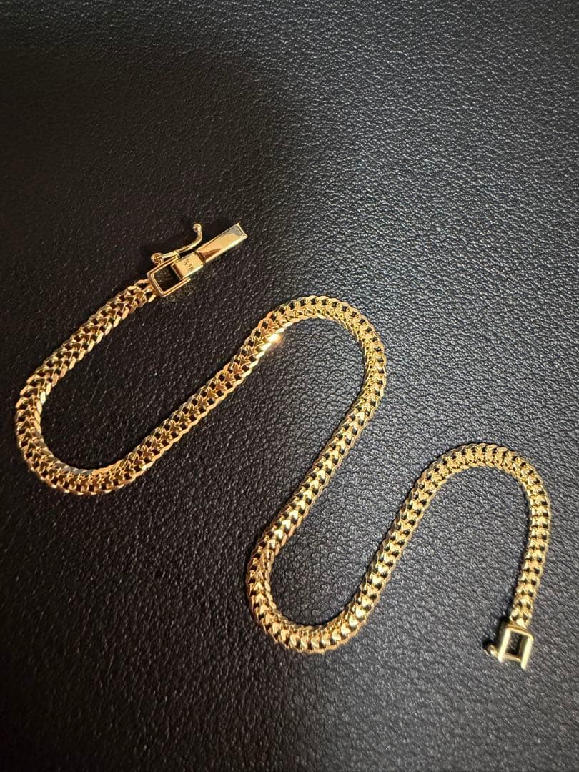 K18 ハートビス　ブレスレット 17cm 2g