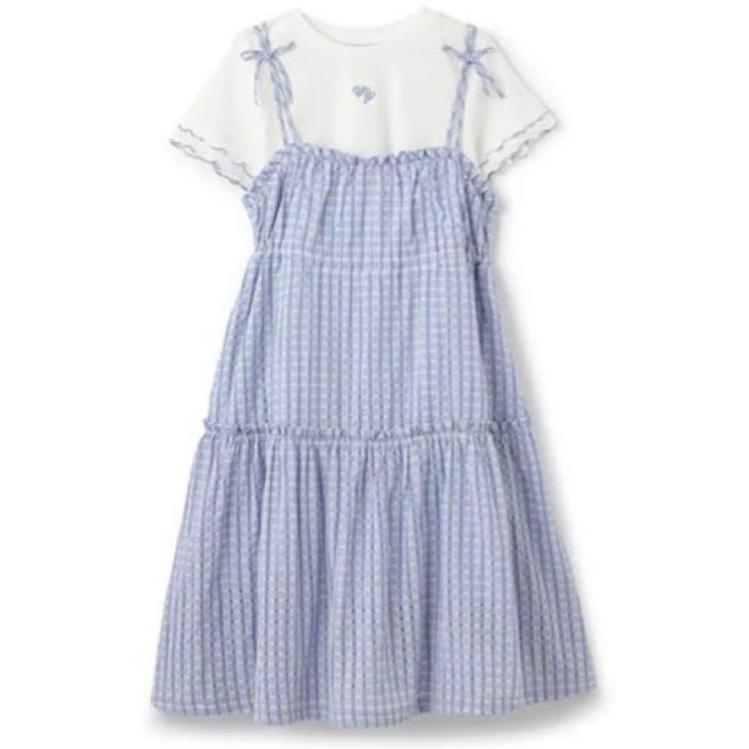 メゾピアノジュニア　キャミワンピース＆メローTシャツセット　160