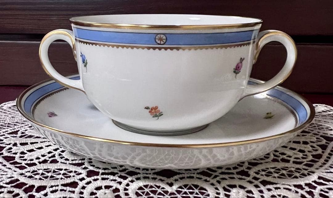 アウガルテン　ビーダーマイヤー　シューベルトタイプ　スープカップ