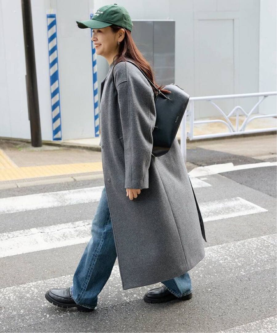 【美品】JOURNAL STANDARD スーパー140ビーバーノーカラーコート