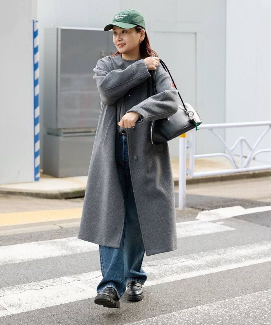 【美品】JOURNAL STANDARD スーパー140ビーバーノーカラーコート