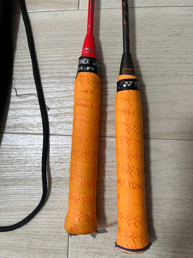 未使用！渡辺勇大使用モデル！LI-NING 9000C等バトミントンラケット２点