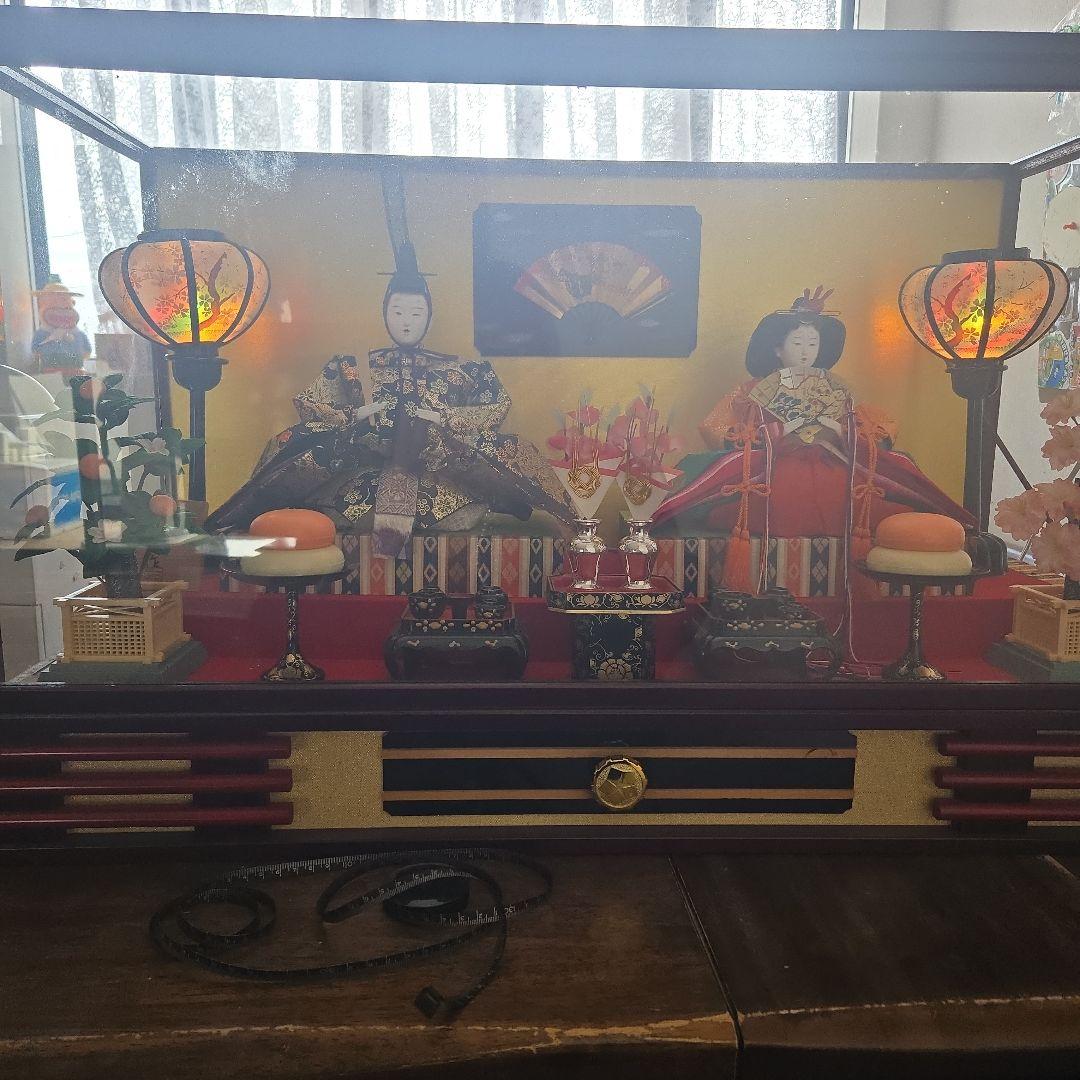 ※難アリ 雛人形 ガラスケース付き