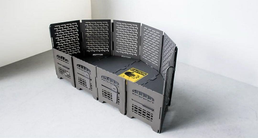 新品 サンゾー工務店 ロダン ハンゲツ半月セット BRICK焚き火台