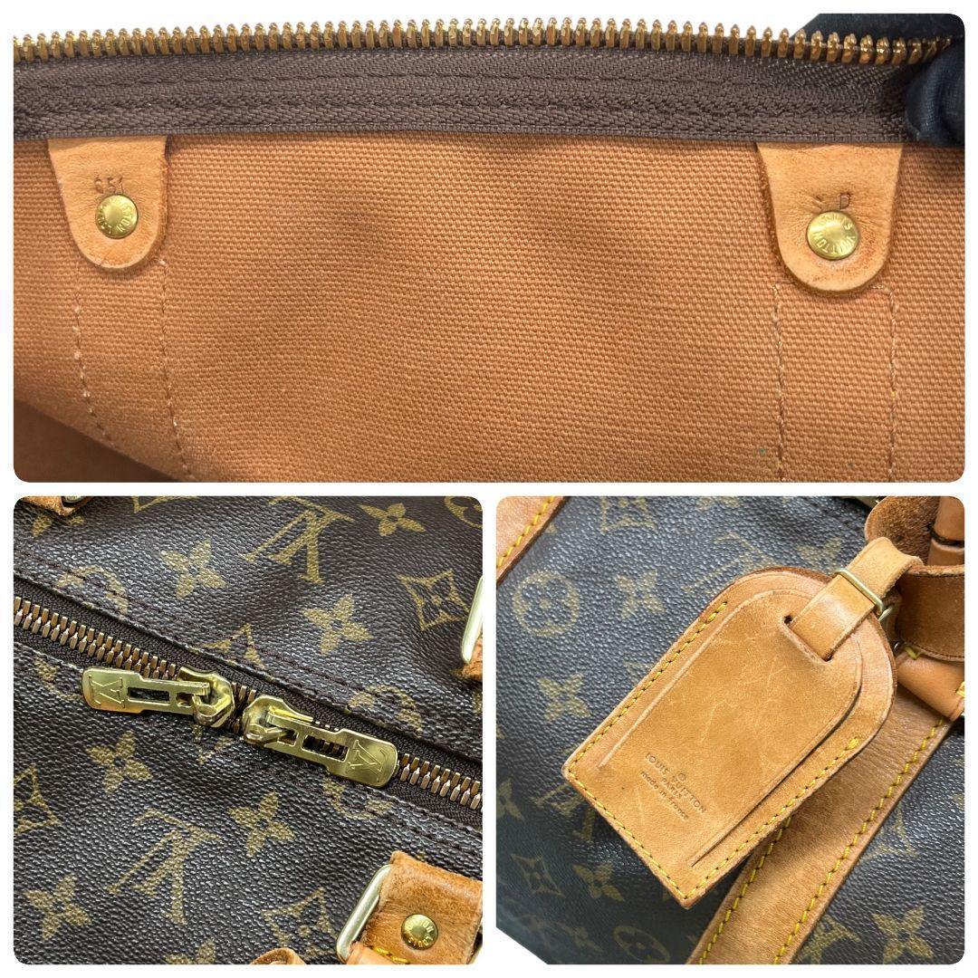 【鑑定済】キーポル55　ルイヴィトン　モノグラム　ボストンバッグ　ブラウン　旅行