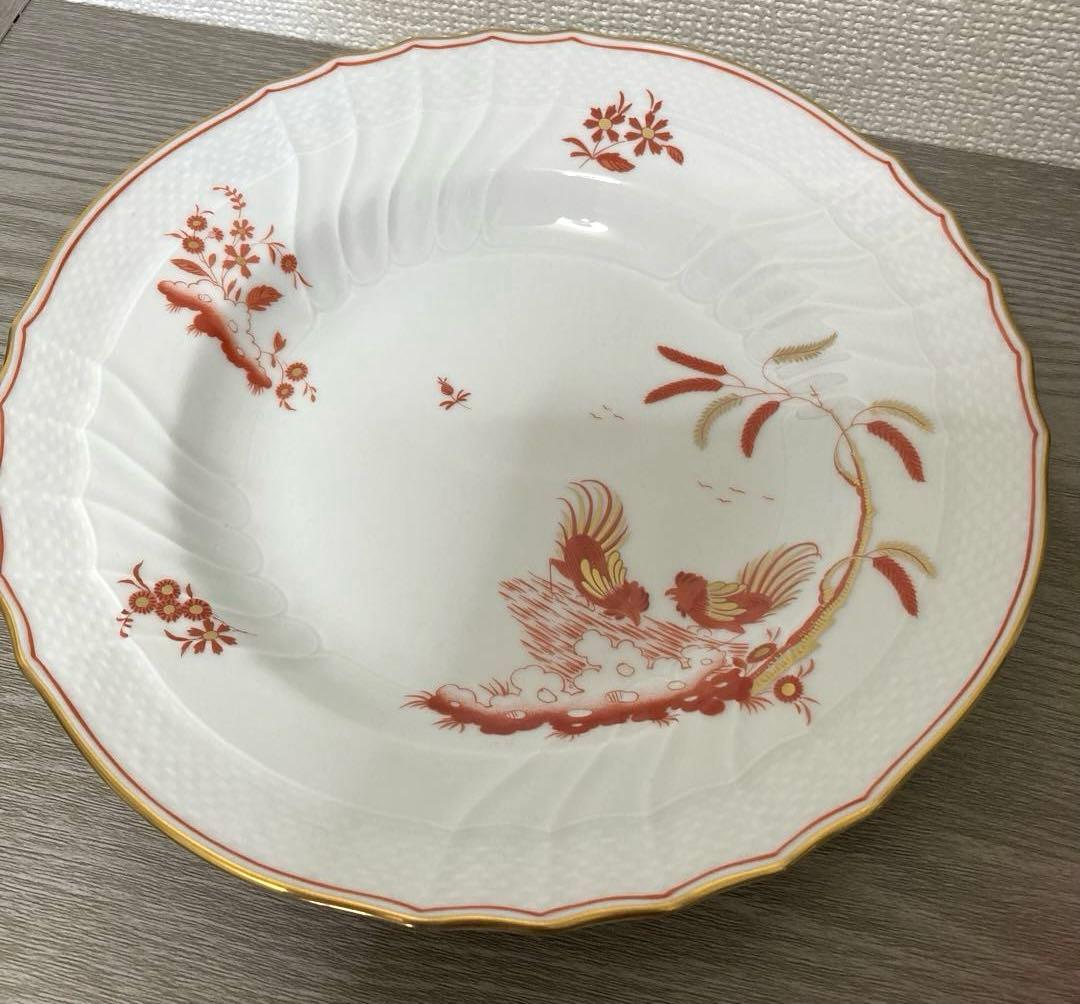 リチャードジノリ　レッドコック　スーププレート2点