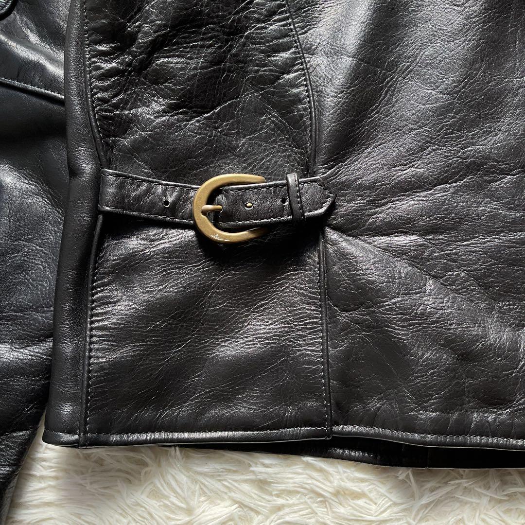 美品✨VANSON エンフィールド　レザージャケット　シングルライダース　46