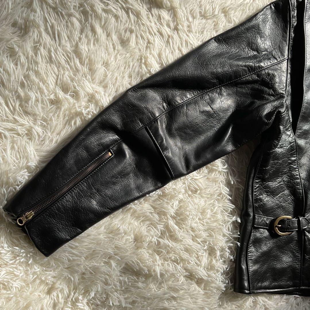 美品✨VANSON エンフィールド　レザージャケット　シングルライダース　46