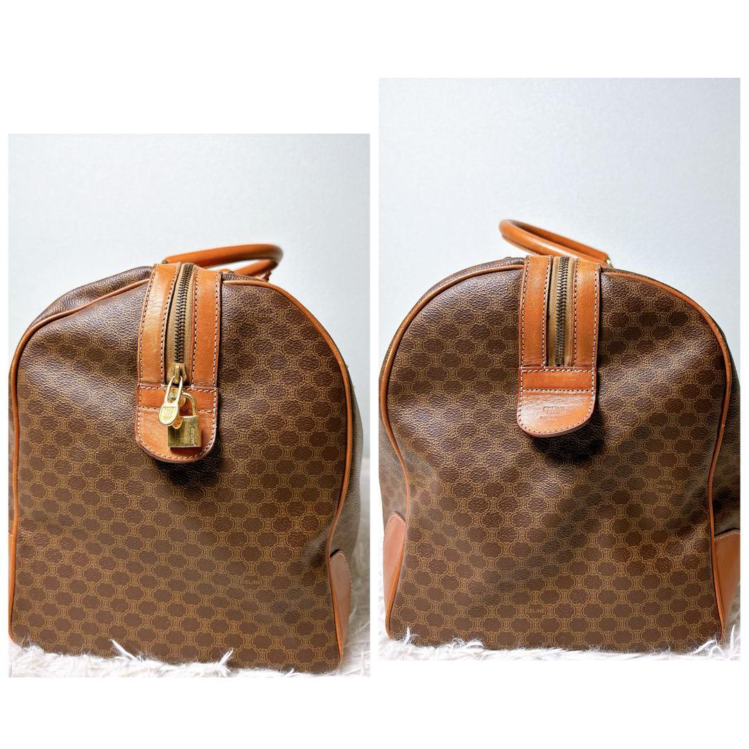 美品✨セリーヌ ボストンバック 大大容量 マカダム柄 トリオンフ 底鋲 鍵付