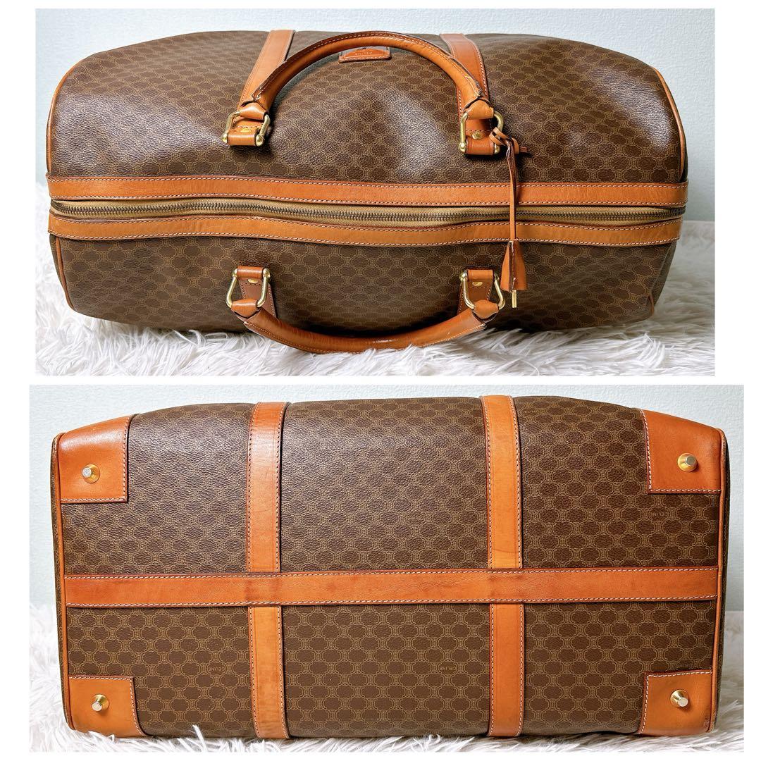 美品✨セリーヌ ボストンバック 大大容量 マカダム柄 トリオンフ 底鋲 鍵付