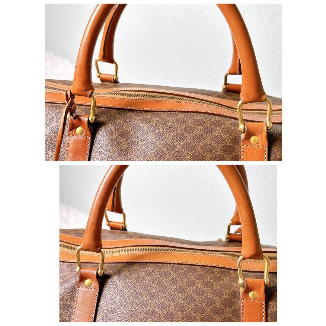 美品✨セリーヌ ボストンバック 大大容量 マカダム柄 トリオンフ 底鋲 鍵付