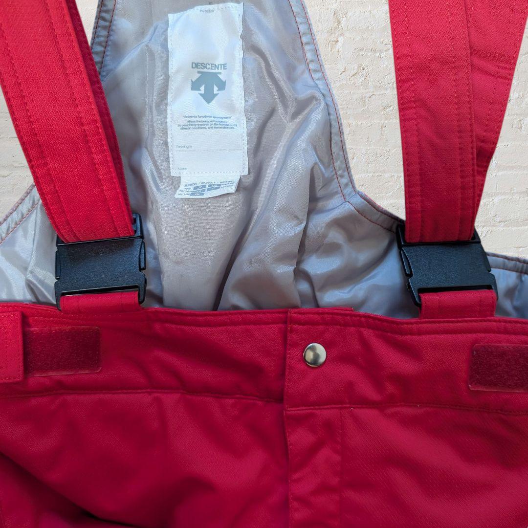 【美品】DESCENTE スキーウェア 上下セット 160cm 防水 防寒