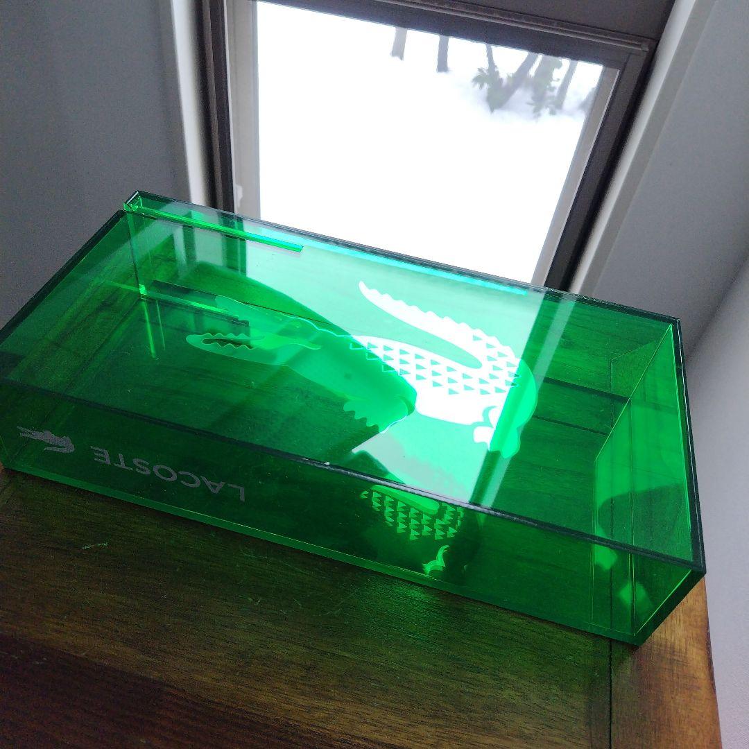 【非売品】かなりレア！LACOSTE 店舗販促用 什器 グリーンアクリルBox