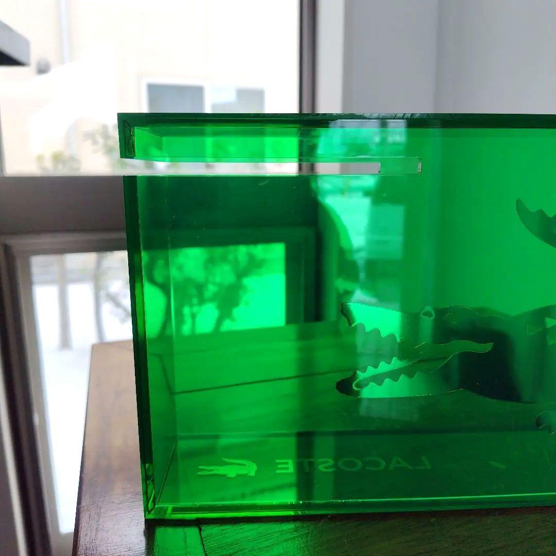 【非売品】かなりレア！LACOSTE 店舗販促用 什器 グリーンアクリルBox