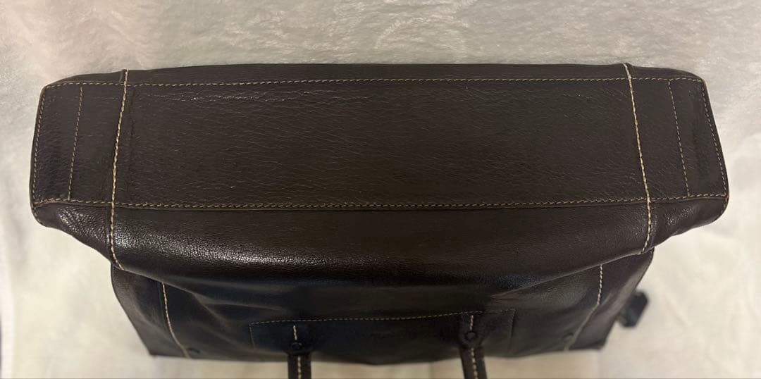 【美品】genten ゲンテン 本革トートバッグ ダークブラウン