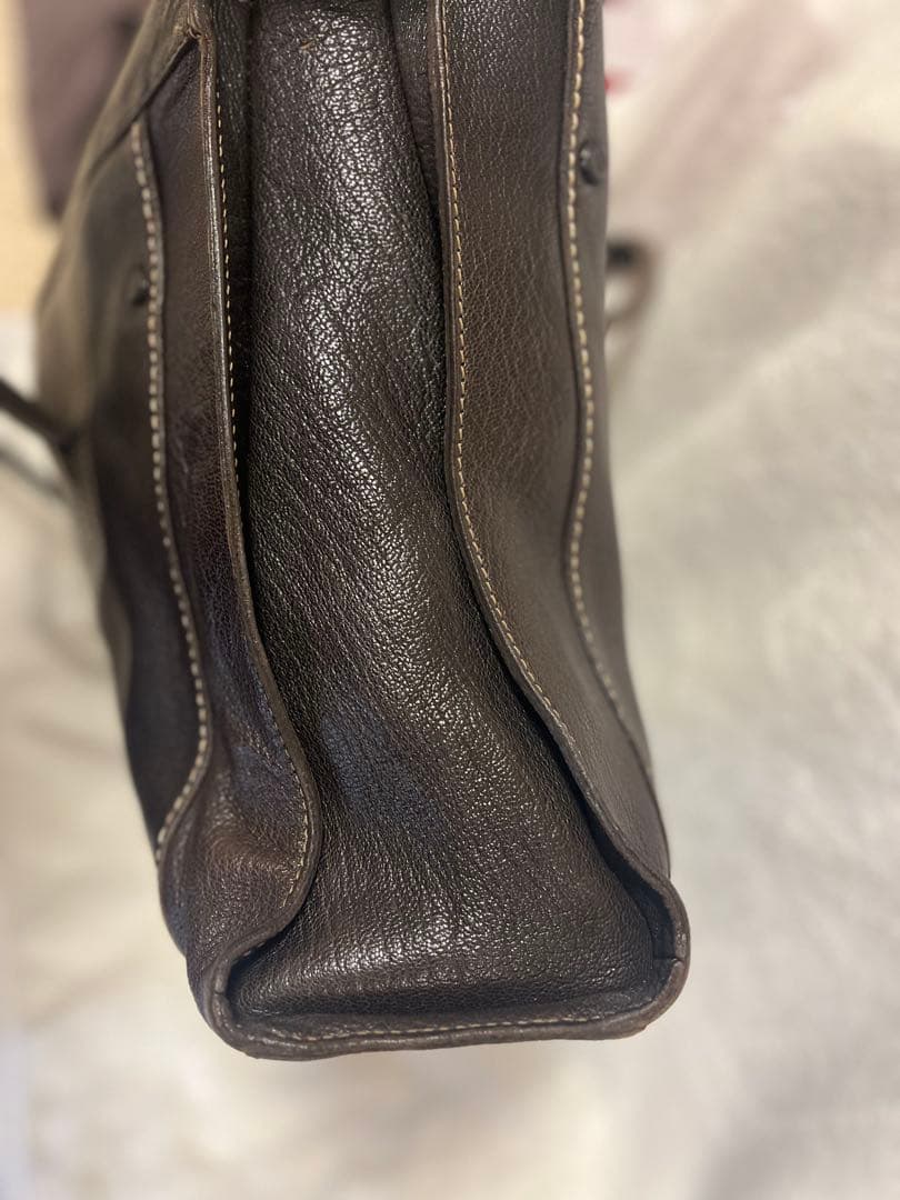 【美品】genten ゲンテン 本革トートバッグ ダークブラウン