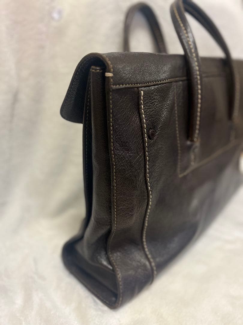 【美品】genten ゲンテン 本革トートバッグ ダークブラウン