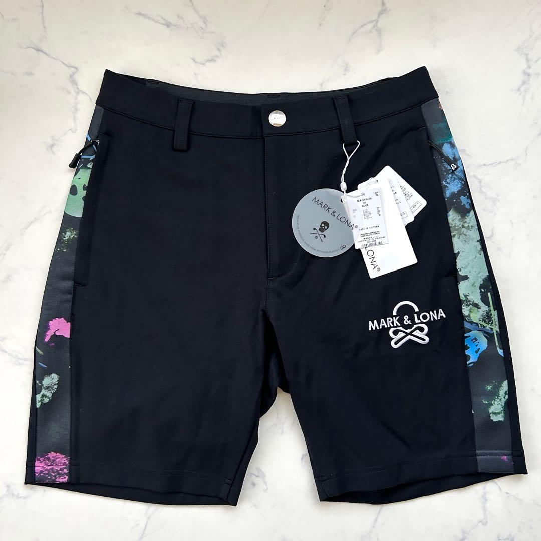 新品タグ付き マークアンドロナ 2025年モデル ハーフパンツ グラフィック