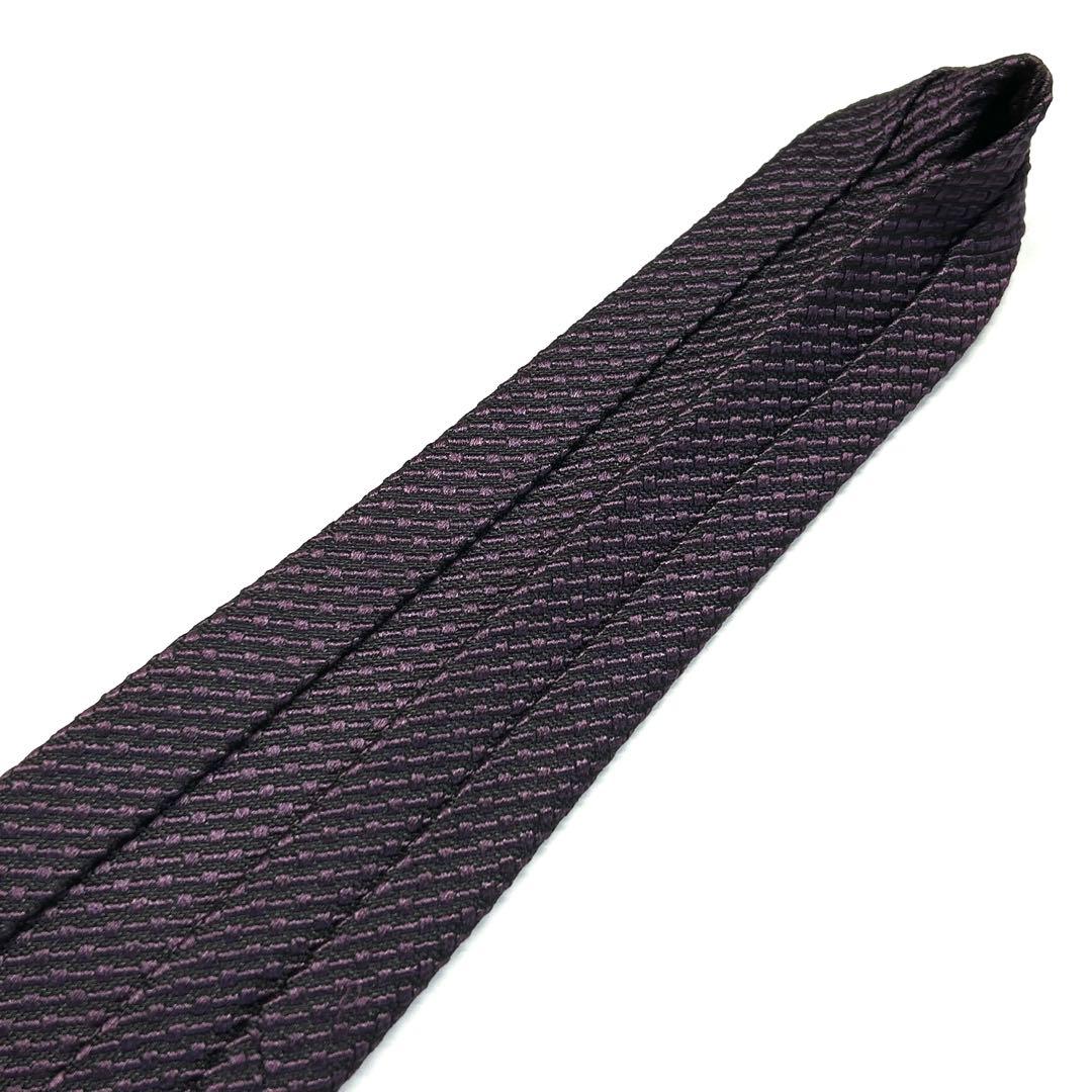 【未使用に近い✨】トムフォード ネクタイ パープルナロー ジャガード 高級シルク