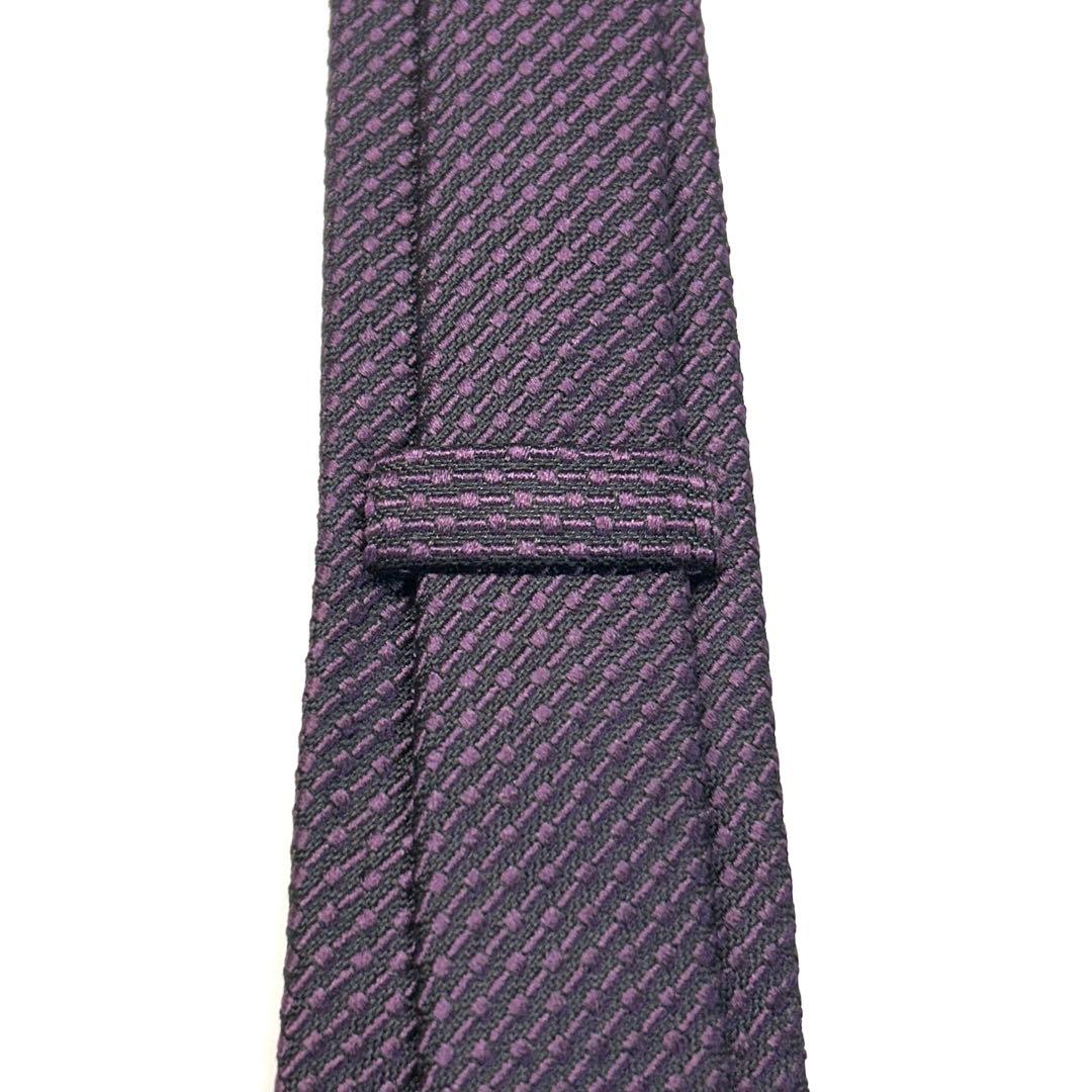 【未使用に近い✨】トムフォード ネクタイ パープルナロー ジャガード 高級シルク