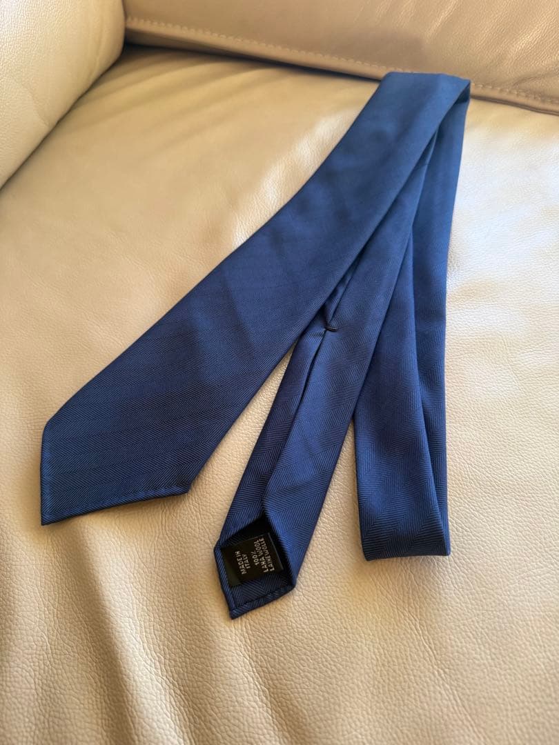 TIE YOUR TIE セッテピエゲ ネイビーソリッド LANA WOOL