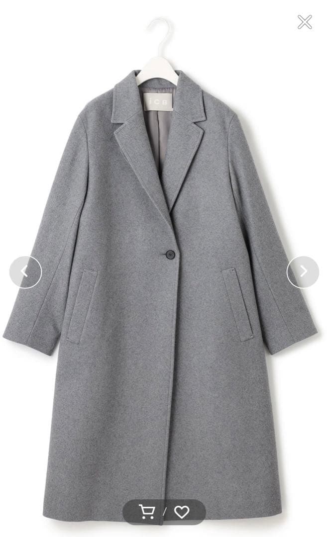 ICB 00号　軽い！ウールライトメルトン チェスターコート