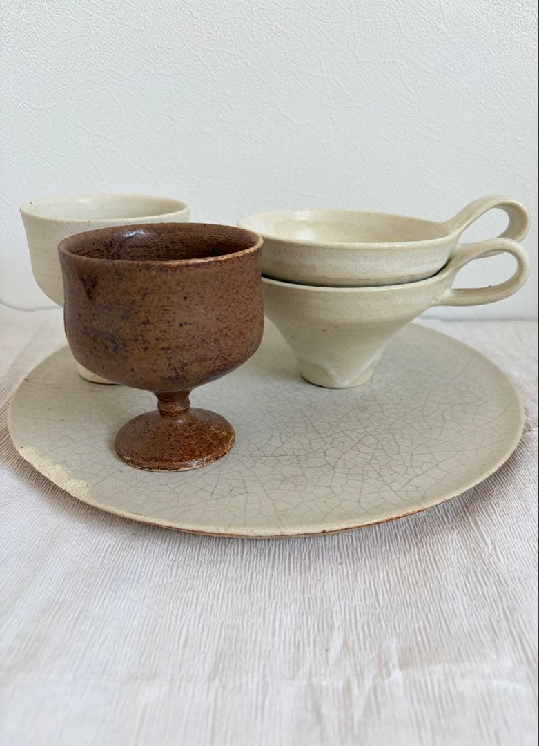 イトウサトミ 大皿 ゴブレット ロング 三角 カップ