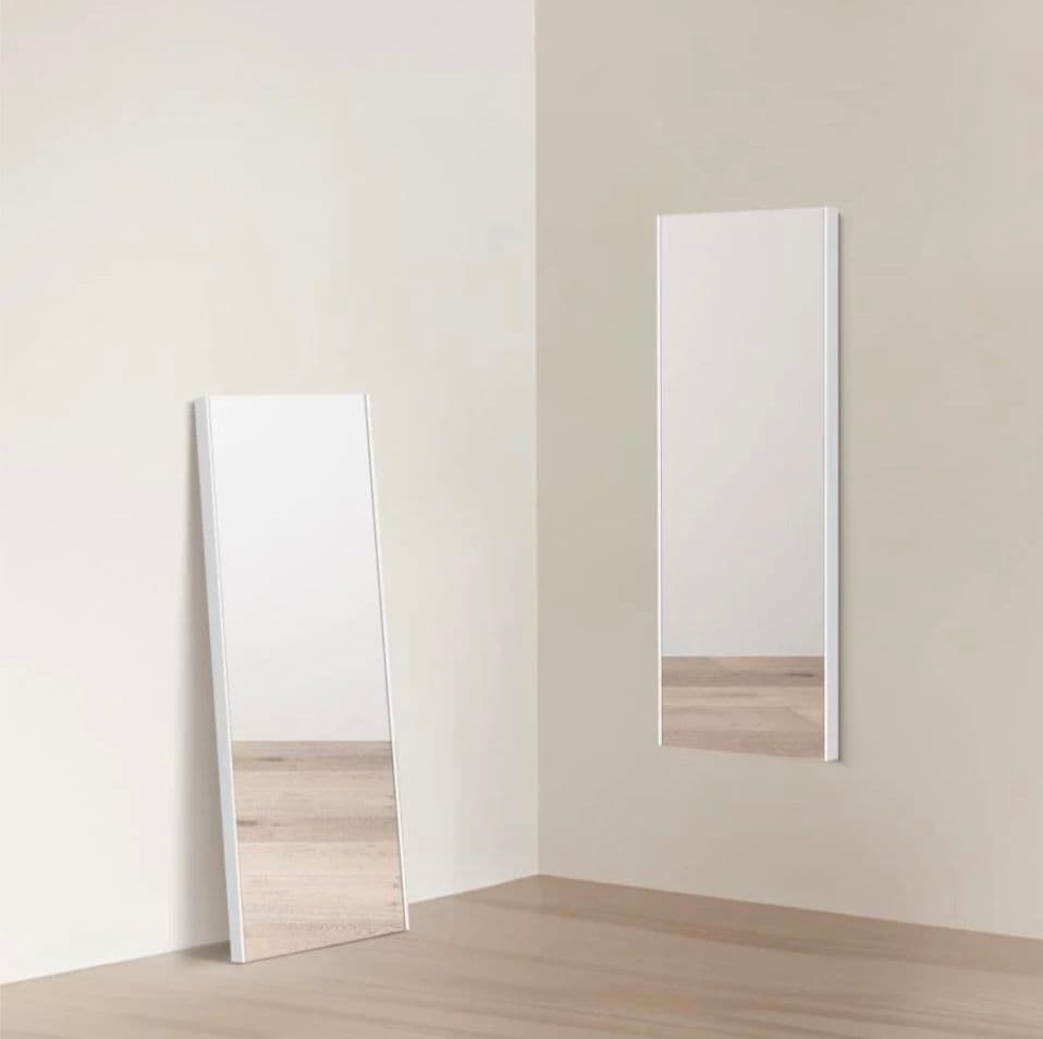 割れない 全身ミラー 姿見 フィルムミラー ブラック40×145　壁掛＆立掛