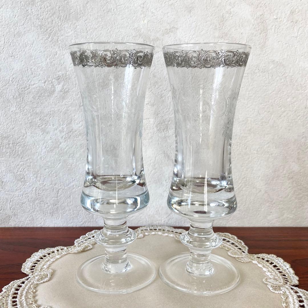 ヴェネツィアンガラス　シャンパンフルート　ムラーノガラス　メディチ　イタリア